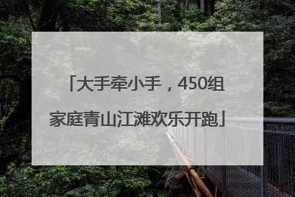 大手牵小手，450组家庭青山江滩欢乐开跑