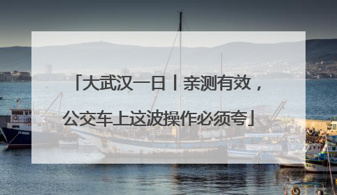 大武汉一日丨亲测有效，公交车上这波操作必须夸