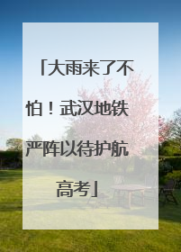 大雨来了不怕！武汉地铁严阵以待护航高考