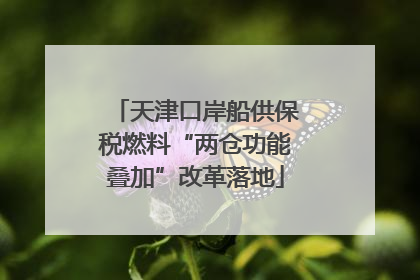 天津口岸船供保税燃料“两仓功能叠加”改革落地