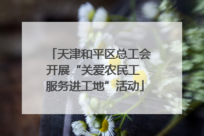 天津和平区总工会开展“关爱农民工 服务进工地”活动