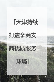 天津持续打造亲商安商优质服务环境