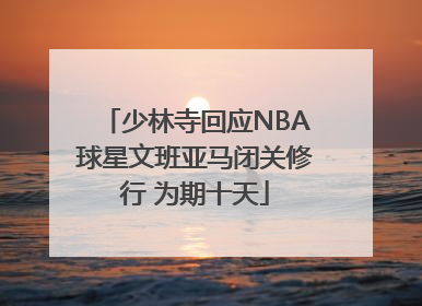 少林寺回应NBA球星文班亚马闭关修行 为期十天