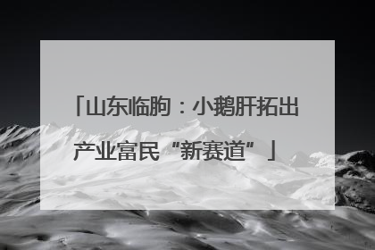 山东临朐：小鹅肝拓出产业富民“新赛道”