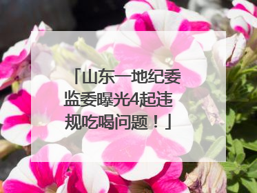 山东一地纪委监委曝光4起违规吃喝问题！