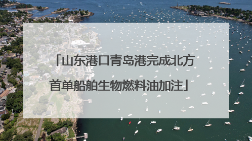 山东港口青岛港完成北方首单船舶生物燃料油加注