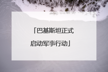 巴基斯坦正式启动军事行动