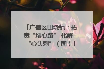 广信区田墩镇：拓宽“堵心路” 化解“心头刺”（图）