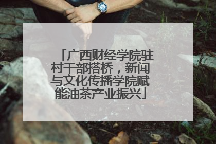 广西财经学院驻村干部搭桥，新闻与文化传播学院赋能油茶产业振兴