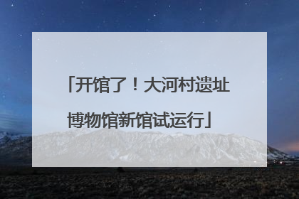 开馆了！大河村遗址博物馆新馆试运行