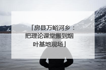 房县万峪河乡：把理论课堂搬到烟叶基地现场