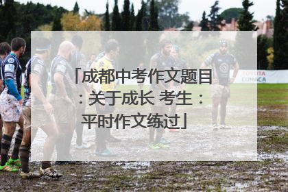 成都中考作文题目：关于成长 考生：平时作文练过