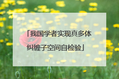 我国学者实现真多体纠缠子空间自检验