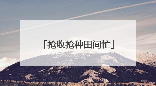 抢收抢种田间忙