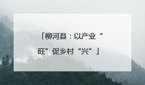 柳河县：以产业“旺”促乡村“兴”