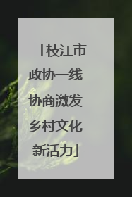 枝江市政协一线协商激发乡村文化新活力