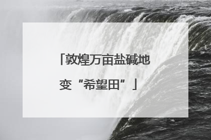 敦煌万亩盐碱地变“希望田”