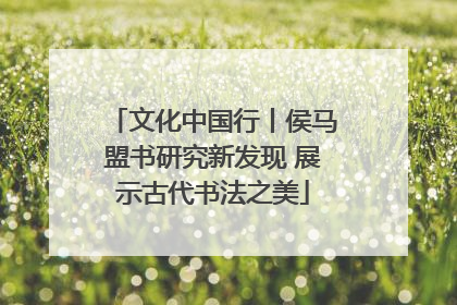文化中国行丨侯马盟书研究新发现 展示古代书法之美