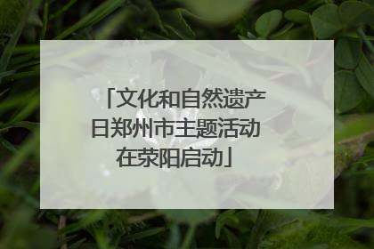 文化和自然遗产日郑州市主题活动在荥阳启动