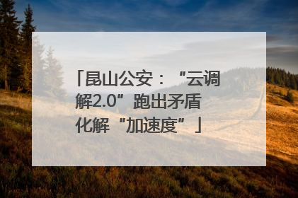 昆山公安：“云调解2.0”跑出矛盾化解“加速度”