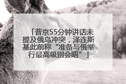 普京55分钟讲话未提及俄乌冲突，泽连斯基此前称“准备与俄举行最高级别会晤”