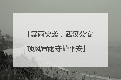 暴雨突袭，武汉公安顶风冒雨守护平安