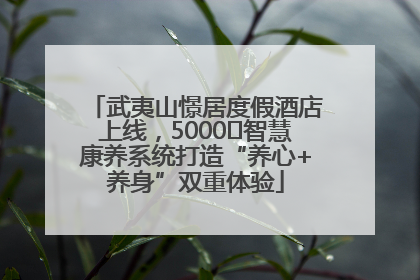 武夷山憬居度假酒店上线，5000㎡智慧康养系统打造“养心+养身”双重体验