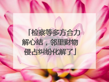检察等多方合力解心结，邻里财物侵占纠纷化解了