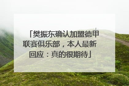樊振东确认加盟德甲联赛俱乐部，本人最新回应：真的很期待