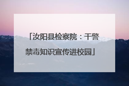 汝阳县检察院：干警禁毒知识宣传进校园