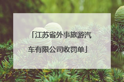 江苏省外事旅游汽车有限公司收罚单
