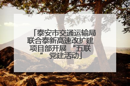 泰安市交通运输局联合泰新高速改扩建项目部开展 “五联” 党建活动