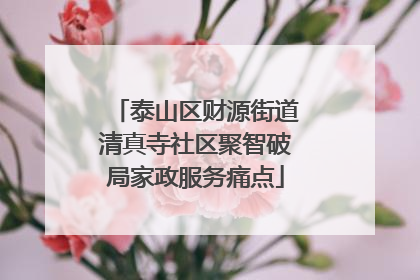 泰山区财源街道清真寺社区聚智破局家政服务痛点