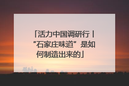 活力中国调研行丨“石家庄味道”是如何制造出来的