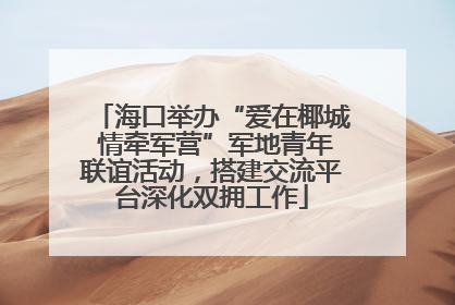海口举办“爱在椰城 情牵军营”军地青年联谊活动，搭建交流平台深化双拥工作