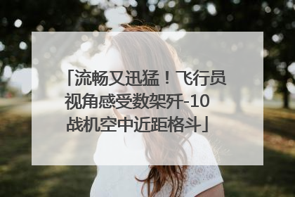 流畅又迅猛！飞行员视角感受数架歼-10战机空中近距格斗