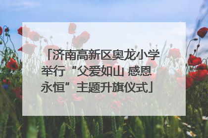 济南高新区奥龙小学举行“父爱如山 感恩永恒”主题升旗仪式