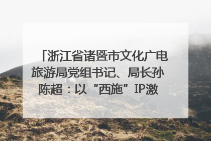 浙江省诸暨市文化广电旅游局党组书记、局长孙陈超：以“西施”IP激活全域旅游 打造县域文旅融合新标杆｜第七届全国县域旅游研究成果发布系列活动
