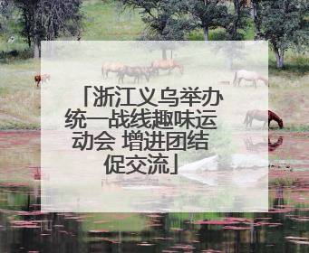 浙江义乌举办统一战线趣味运动会 增进团结促交流