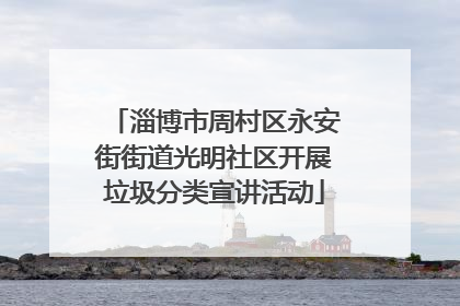 淄博市周村区永安街街道光明社区开展垃圾分类宣讲活动