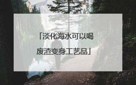淡化海水可以喝 废渣变身工艺品