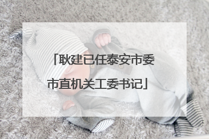 耿建已任泰安市委市直机关工委书记