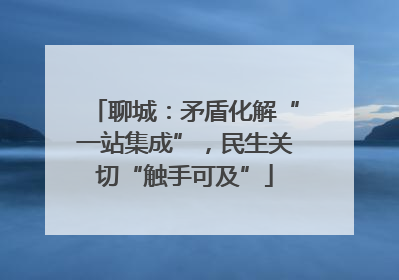 聊城：矛盾化解“一站集成”，民生关切“触手可及”