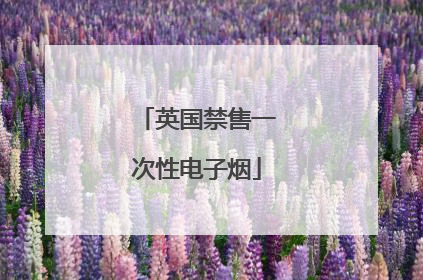 英国禁售一次性电子烟