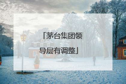 茅台集团领导层有调整