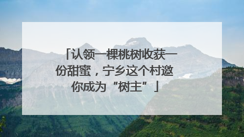 认领一棵桃树收获一份甜蜜，宁乡这个村邀你成为“树主”