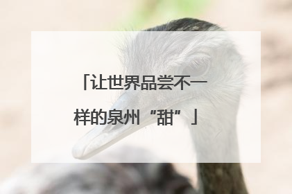 让世界品尝不一样的泉州“甜”