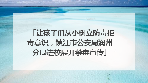 让孩子们从小树立防毒拒毒意识，镇江市公安局润州分局进校展开禁毒宣传