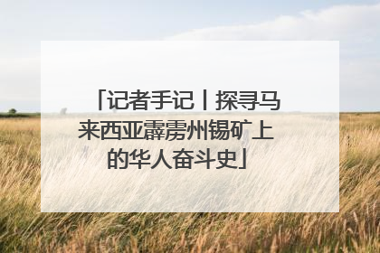 记者手记丨探寻马来西亚霹雳州锡矿上的华人奋斗史