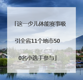 这一少儿体能赛事吸引全省11个地市500名小选手参与